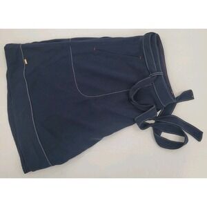 Tommy Hilfiger Navy Blue Belted Pockets Skirt Women's Size 16 Zipper Polyester